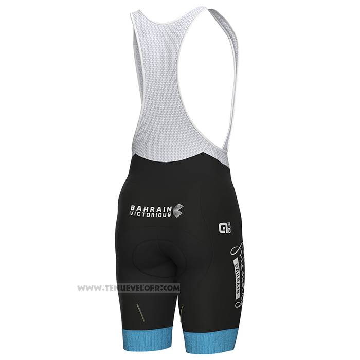 2023 Maillot Cyclisme Bahrain Champion Bahrain Victorious Blanc Rouge Manches Courtes et Cuissard